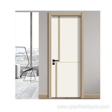 Modern fire rated door white PVC interior door